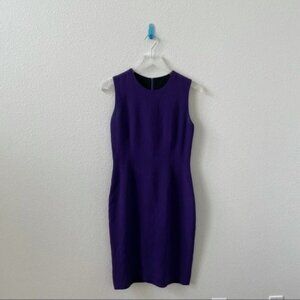 Sylvia Heisel Silk Purple Sleeveless Form Fitting Dress